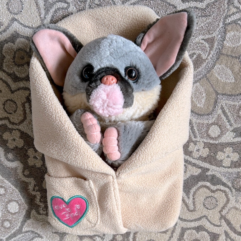 Bindi Irwin Plush Zoo Puppet Cute Baby Possum Wrapped in a Blanket